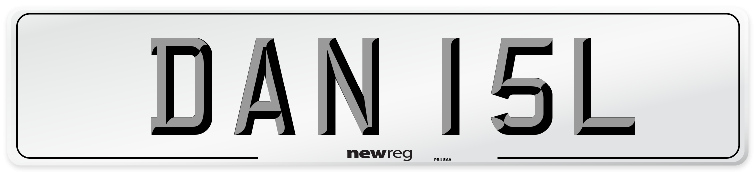 DAN 15L Number Plate from New Reg